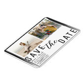 Zwart Rand Overlay Foto Opslaan de datum Bruiloft Magneet (Linkerzijde)