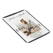 Zwart Rand Overlay Foto Opslaan de datum Bruiloft Magneet (Rechterzijde)