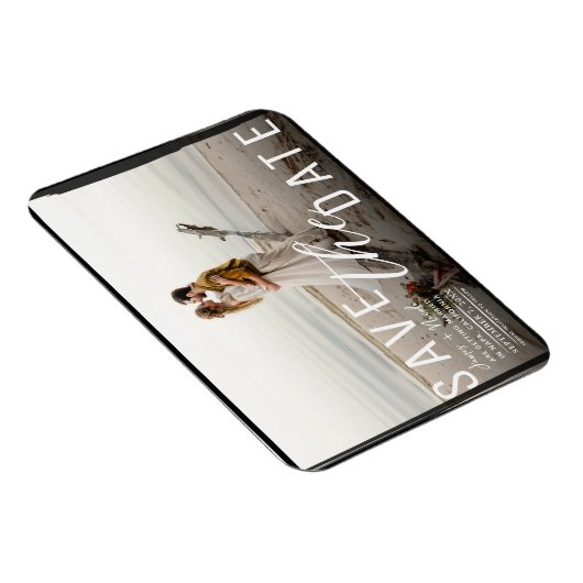 Zwart Rand Overlay Foto Opslaan de datum Bruiloft Magneet (Rechterzijde)