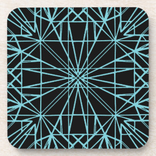 Zwart & Robin Ei Blauw Geometrische Symmetrie Drankjes Onderzetter