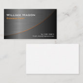 Zwart roestvrij staaleffect, Visitekaartje (Voorkant / Achterkant)