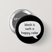 Zwart Ronde Button 5,7 Cm (Voorkant /achterkant)