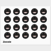 Zwart Ronde Sticker (Vel)