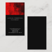 Zwart Rood Abstract Consultant Visitekaartje (Voorkant / Achterkant)