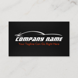 Zwart, rood, auto, auto, koolstofvezel Visitekaart Visitekaartje