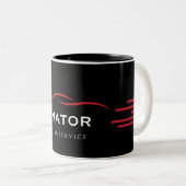 Zwart & Rood Auto Service Mok (Voorkant rechts)