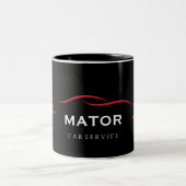 Zwart & Rood Auto Service Mok (Center)