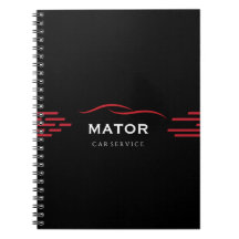 Zwart & Rood Auto Service Notitieboek