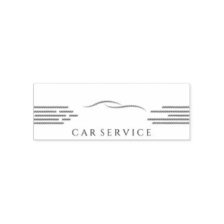 Zwart & Rood Auto Service Zelfinkende Stempel