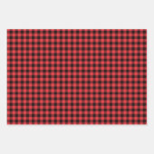 Zwart-rood buffelpatroon inpakpapier vel (Voorkant)