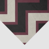 Zwart rood crème Chevron Tissuepapier (Detail)