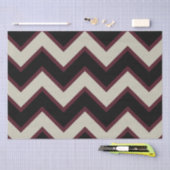 Zwart rood crème Chevron Tissuepapier (Craft)