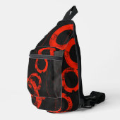 Zwart & Rood Digitale kunst Sling Bag (Rechterhoek)