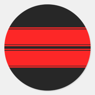 Zwart Rood Dual Race Stripes Sticker