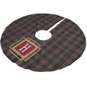 Zwart rood en geel Schotse ruit Monogram Kerstboom Rok
