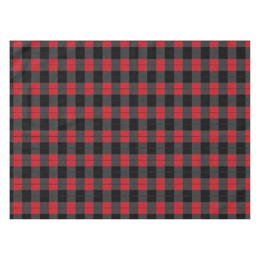 Zwart rood en grijs geplakt tafelkleed (Voorkant (Horizontaal))