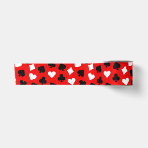 Zwart Rood en Wit Casino Kaart Kleuren Lint
