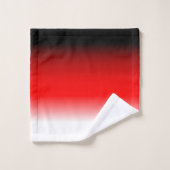 Zwart, rood en wit dik keukenstel bad handdoek (Wasdoekje)