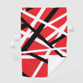 Zwart, rood en wit grafisch golfhanddoek (Insitu)