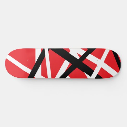 Zwart, rood en wit grafisch skateboard (Horizontaal)