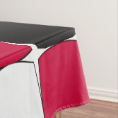 Zwart, rood en wit visoog tafelkleed (Voorbeeld)