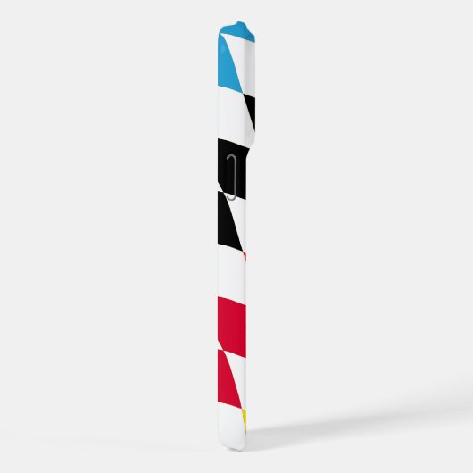 Zwart Rood Geel Blauw Beieren Diamant Vlag Patroon iPhone Hoesje (Rechterkant)