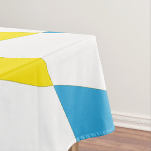 Zwart Rood Geel Blauw Beieren Diamant Vlag Patroon Tafelkleed
