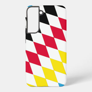 Zwart Rood Geel Blauw Beieren Diamanten Vlag Patro Samsung Galaxy Hoesje