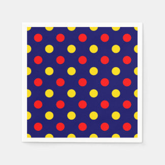 Zwart Rood Geel Stippen Design Servetten