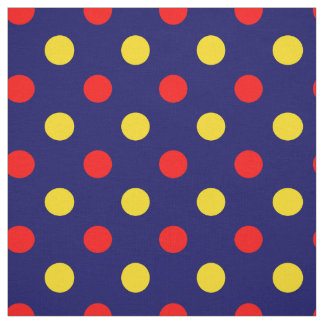 Zwart Rood Geel Stippen Design Stof