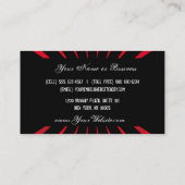 Zwart-rood-gestroomt bruiskast Aangepaste kaarten Visitekaartje (Achterkant)