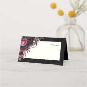 Zwart Rood Gotische Bloemen Huwelijk (Voorkant)