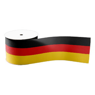 Zwart Rood Goud Duitse vlag kleuren 3 inch Grosgrain Lint
