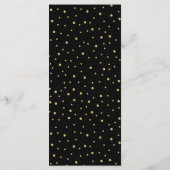 Zwart Rood Goud Quinceanera Menu (Achterkant)