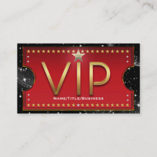 Zwart Rood Goud & Zilver Glam aangepast VIP Ticket