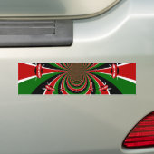Zwart rood grof mooi design bumpersticker (Op auto)
