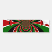 Zwart rood grof mooi design bumpersticker (Voorkant)