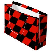 Zwart-rood Groot Cadeauzakje (Voorkant Gekanteld)