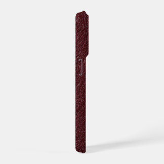 Zwart & rood leereffect iPhone 15 pro hoesje