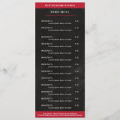 Zwart, rood menu (Voorkant)