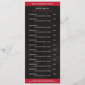 Zwart, rood menu (Voorkant)