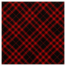Zwart-rood met speldenpatroon Tartan Stof