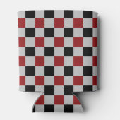 Zwart Rood Plaid Check Koelbox Sport Design Blikjeskoeler (Achterkant)