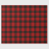 Zwart Rood Plaid Check Tartan Cadeaupapier (Vlak)
