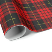 Zwart Rood Plaid Check Tartan Cadeaupapier (Rol Hoek)