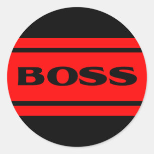 Zwart Rood Race Stripes Boss Sticker