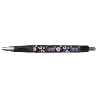 Zwart, rood, roze, Paars, libellen, vlinder Pen