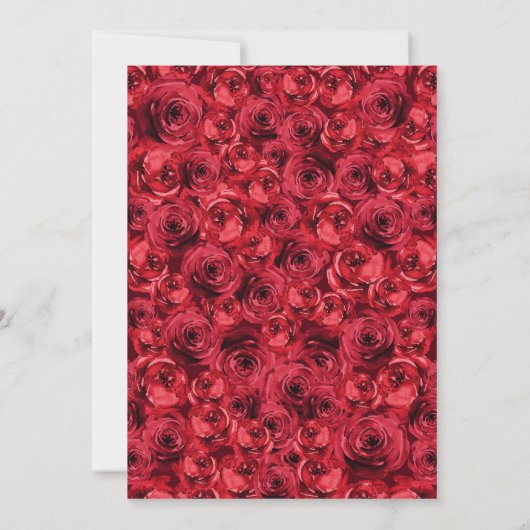 Zwart Rood Rozen Vlinders Quinceanera Kaart (Achterkant)