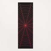 Zwart rood spinnenweb Halloween patroon Yogamat (Voorkant)