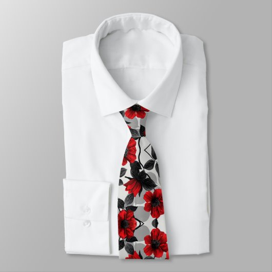 Zwart-rood Stropdas (Gebonden)